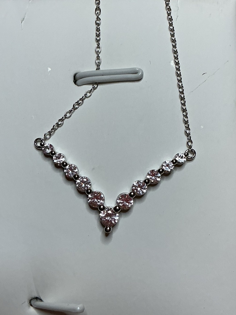 Kohl's sterling Silver lab diamond V Pendant Necklace
